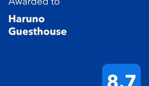 【ブッキングコム】2022年度は8.7の評価をいただきました